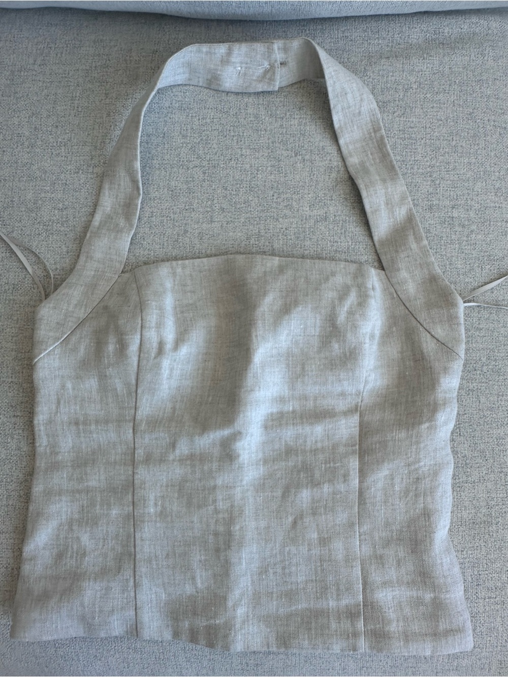 Aritzia Women’s Linen Whisper Halter Top Natural Ecru Sz XS